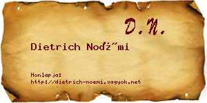 Dietrich Noémi névjegykártya